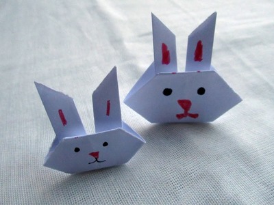 Origami rabbit face