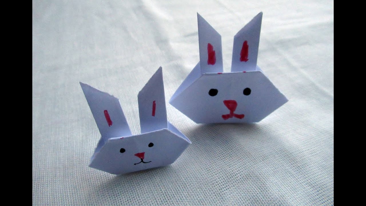 Origami rabbit face