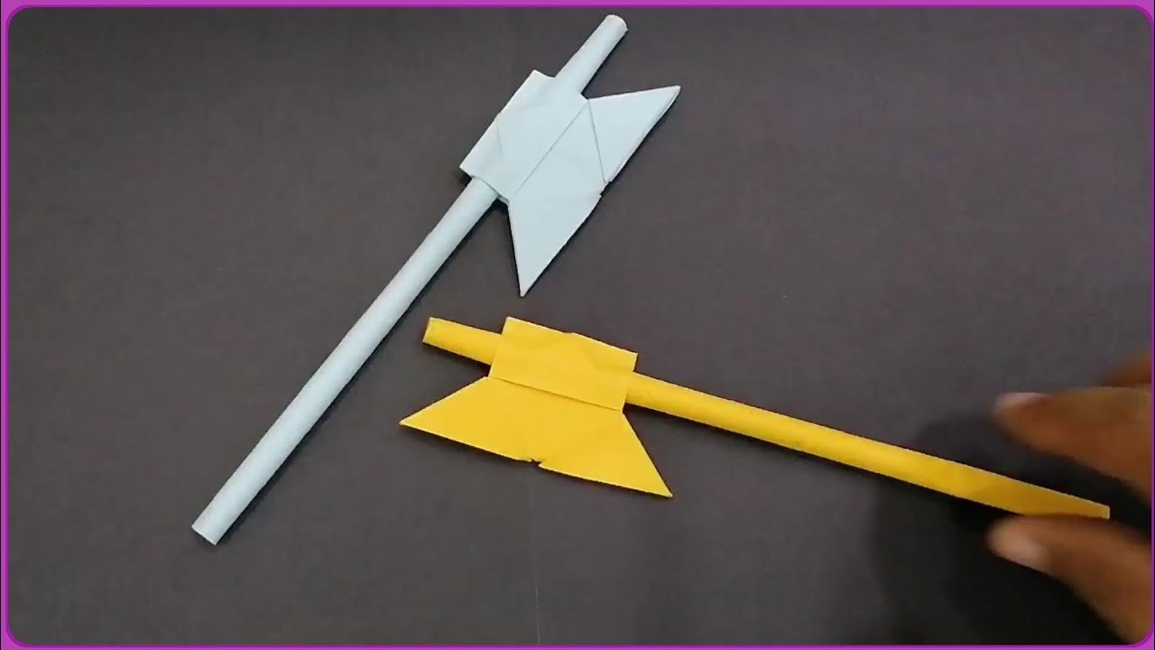 Paper axe easy | paper axe making | Axe origami