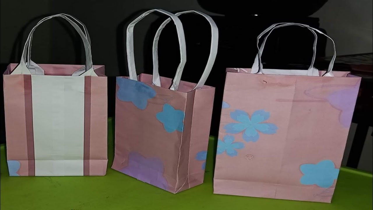 PAPER BAG MAKING AT HOME.HOW TO MAKE PAPER BAG EASY