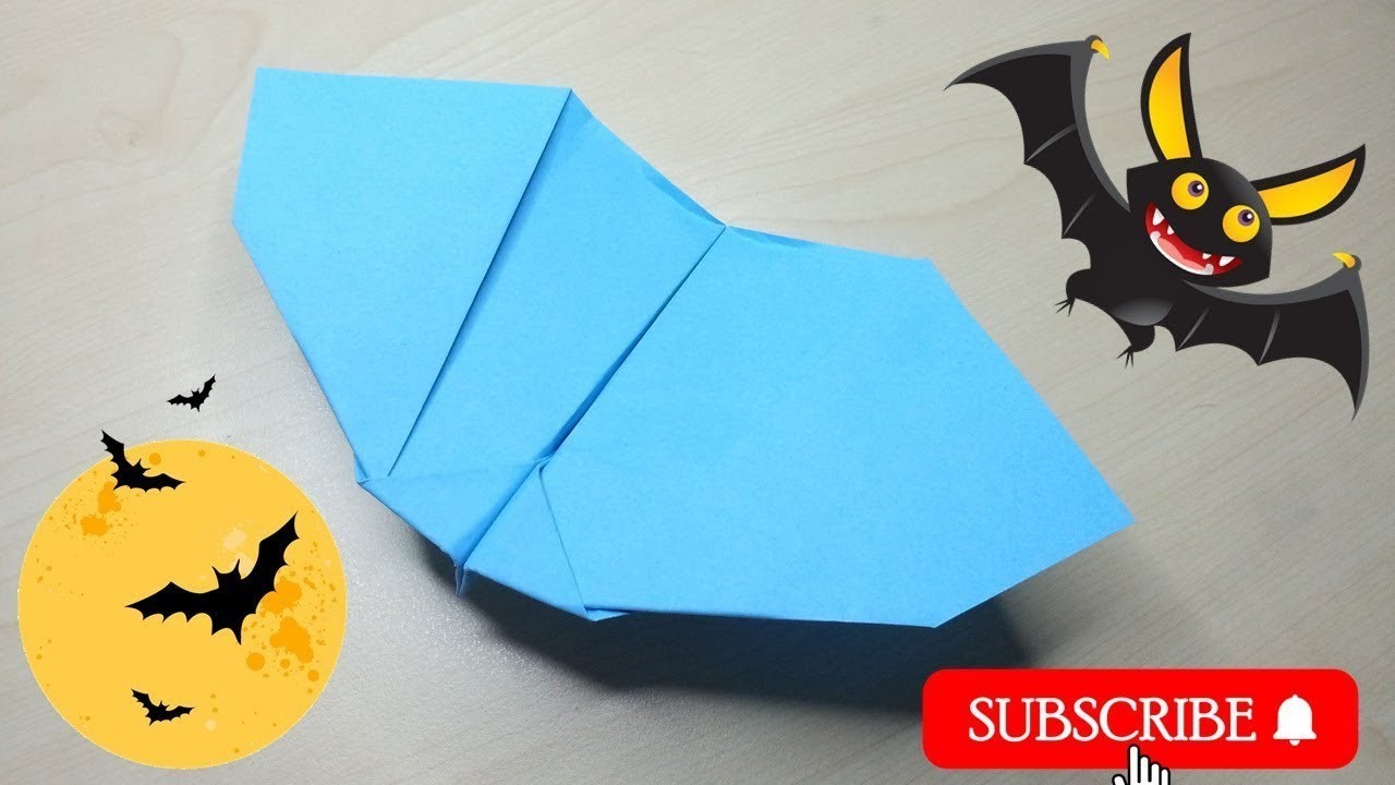 Paper Bat Airplane Making . Easy Origami Airplane