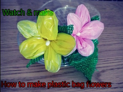 Plastic bag flowers????????