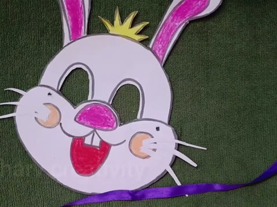 Rabbit mask making | Easter Bunny rabbit craft | Animal mask Making | party props | paper craft idea