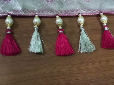 Saree kuchu design (28 ) Fashion and simple way with saree tassels ll saree kuchu