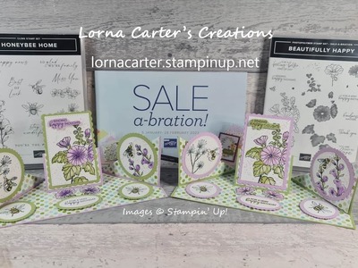 Triple Twisted Easel Card using Sale-a-Bration Beautifully Happy Stamp Set