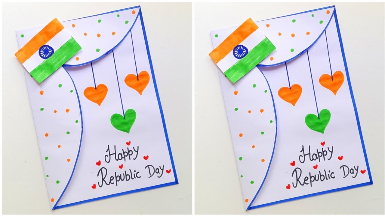 ???? Unique ???? Happy Republic Day Card Idea • How to make easy republic day card • 26 January card ideas
