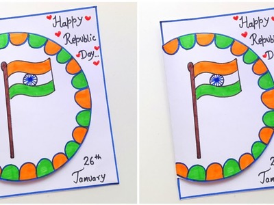 ???????? Unique ???????? Happy Republic Day Greeting Card 2023 • Homemade Card For Republic Day • Republic Day