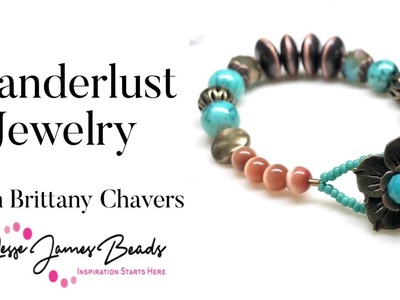Wanderlust Flower Bracelet and Earrings Featuring Jesse James Beads! ????