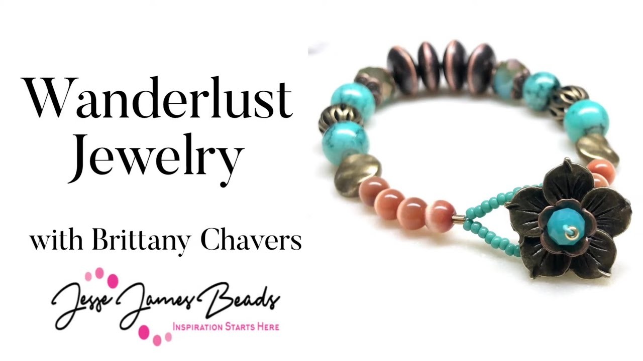 Wanderlust Flower Bracelet and Earrings Featuring Jesse James Beads! ????