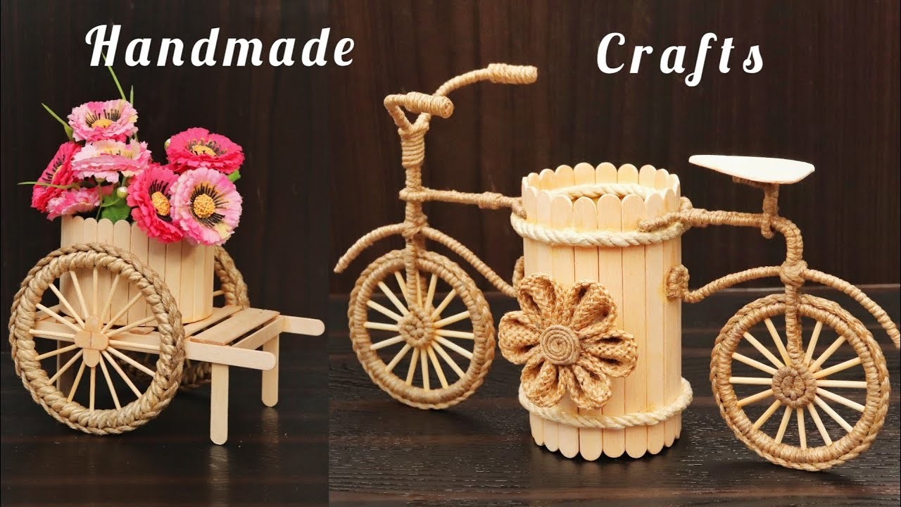 2 Amazing Jute Craft & Home Decor Ideas | Low Cost Easy Jute and popsicle crafts