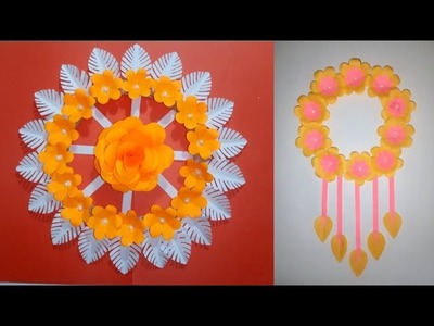 2 easy wall hanging ideas _ paper wallmate _ wall decorations ideas @nailacrafts