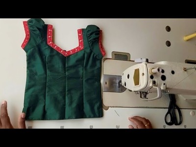 6 to 9 month baby long blouse stitching and back hook || kids blouse stitching by manjula sfd