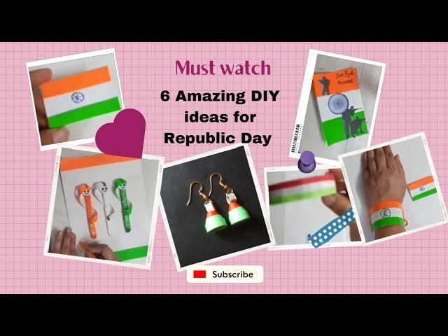 6Amazing DIY ideas for Republic Day #must watch#Republic Day craft ideas @AkushaCreationsSupercraft