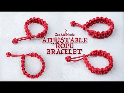 Adjustable rope bracelet