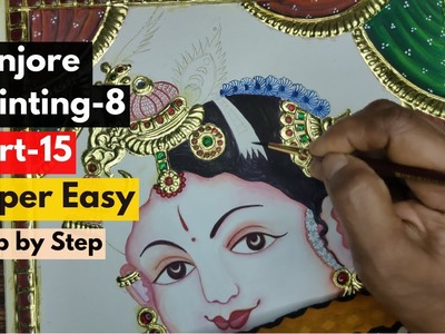 Baby Krishna Tanjore Hair Painting | Step by Step Tutorial | Beginners Guide | Part - 15