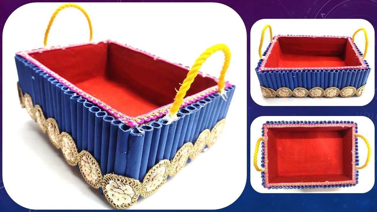 BEAUTIFUL BASKET IDEAS - Storage Basket Ideas - Handmade Organizer Basket !! DIY School Projects.