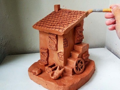 Build A Handmade Clay Mini Hut - DIY Fairy Garden House Miniature