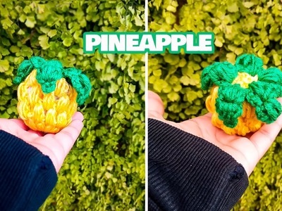 Crochet Pineapple Amigurumi | Crochet Fruits Jewelry and Keychain ideas