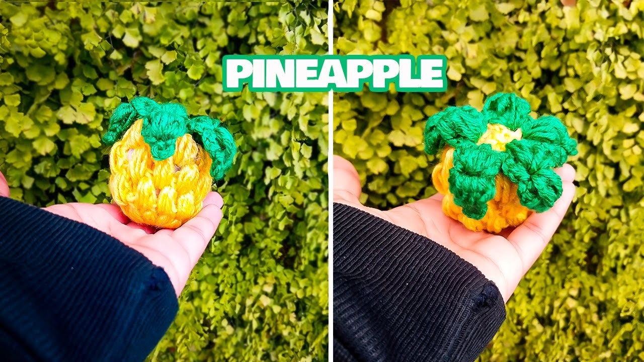 Crochet Pineapple Amigurumi | Crochet Fruits Jewelry and Keychain ideas