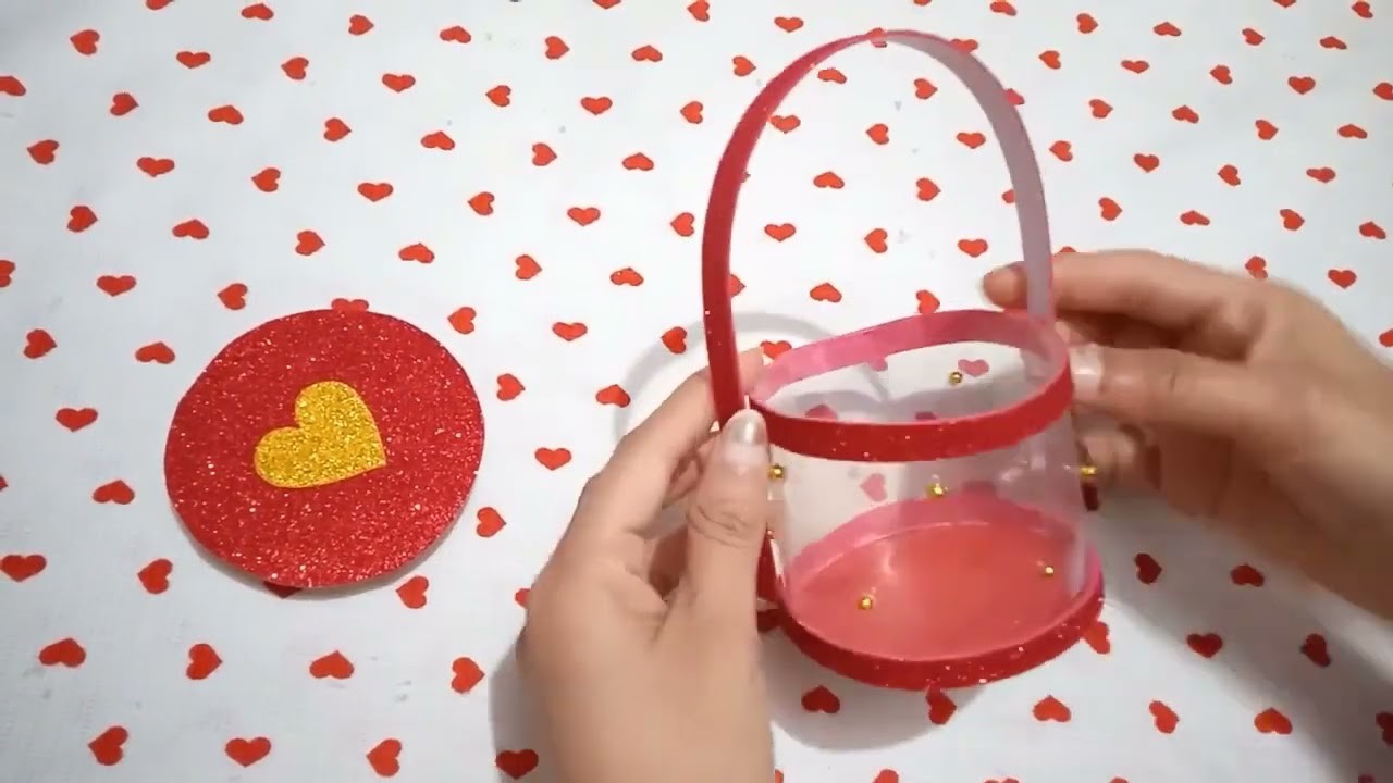 DIY basket craft idea || iec cream cups & plastic bottle idea basket decorat idea with foam sheet ||