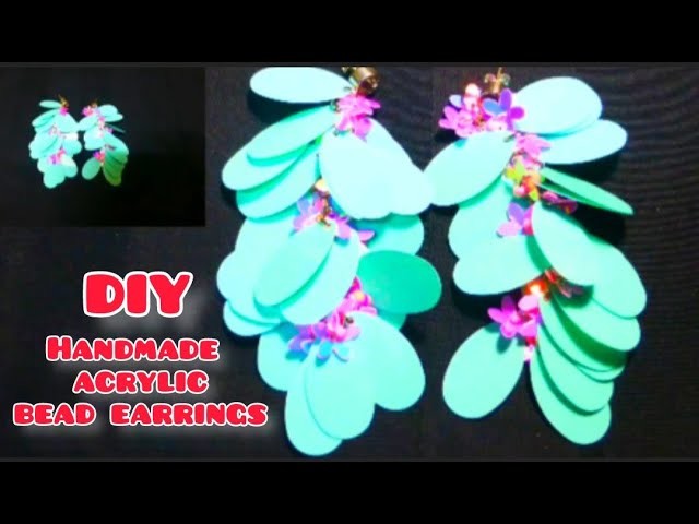 DIY Handmade acrylic bead earrings