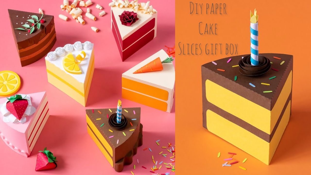 DIY Paper Cake Gift Box For Birthday. Diy Birthday gift box.birthday gift ideas.diy birthday cake