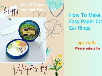 DIY Paper Craft Earrings For Fancy Dresses | Girls & Women’s Ear Rings 2023 Models | @apkpapercrafts