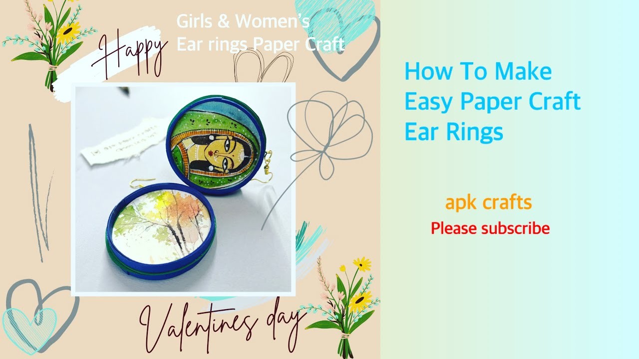 DIY Paper Craft Earrings For Fancy Dresses | Girls & Women’s Ear Rings 2023 Models | @apkpapercrafts