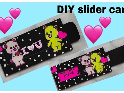 DIY slider card for birthday,anniversary ,valentine, |Heart slider card| surprise slider card