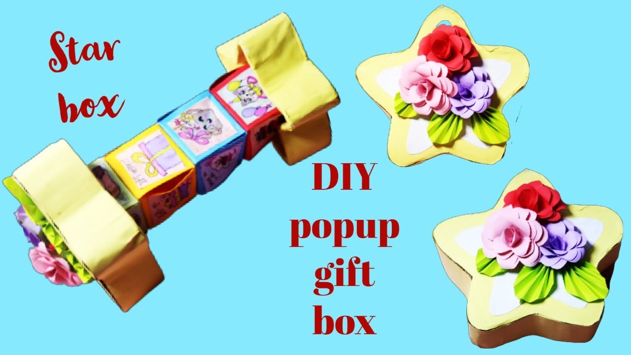 DIY star shape gift box | Pop up gift box idea | Last min birthday gift idea