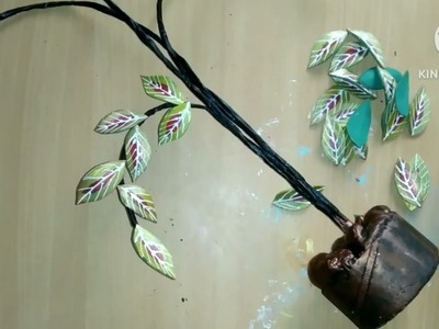 Diy tree showpiece make at home.foam sheet craft.bird showpiece, ishi's creation