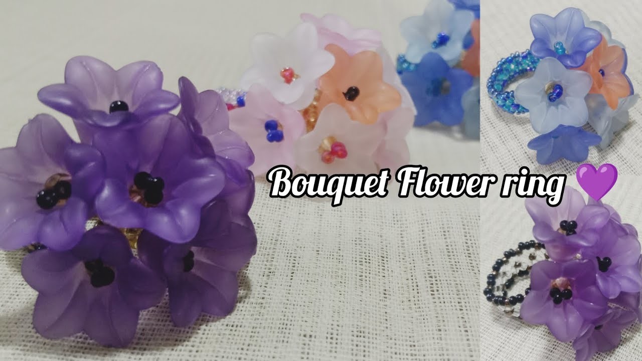 Easy Flower bouquet beaded ring