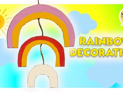 Easy Rainbow Wall Decoration DIY  - KIDS craft - Craft Ideas