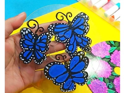Home decor idea with CD ????. butterflies painting ???? acrylic markers. Easy painting. Easy drawing