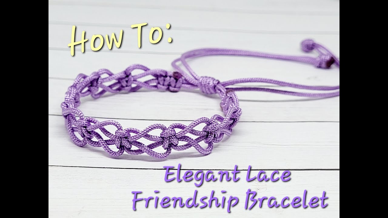 How To: Elegant Purple Lace Woven Bracelet | Very Easy Macrame (you won't believe how easy!)