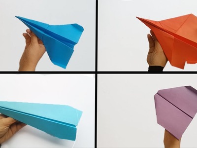 How To Fold A Paper Airplane That Flies Far | 4 paper airplane | Artistic Kids Land