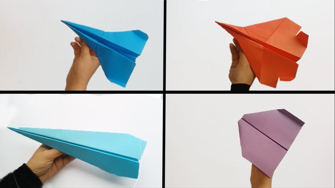 How To Fold A Paper Airplane That Flies Far | 4 paper airplane | Artistic Kids Land