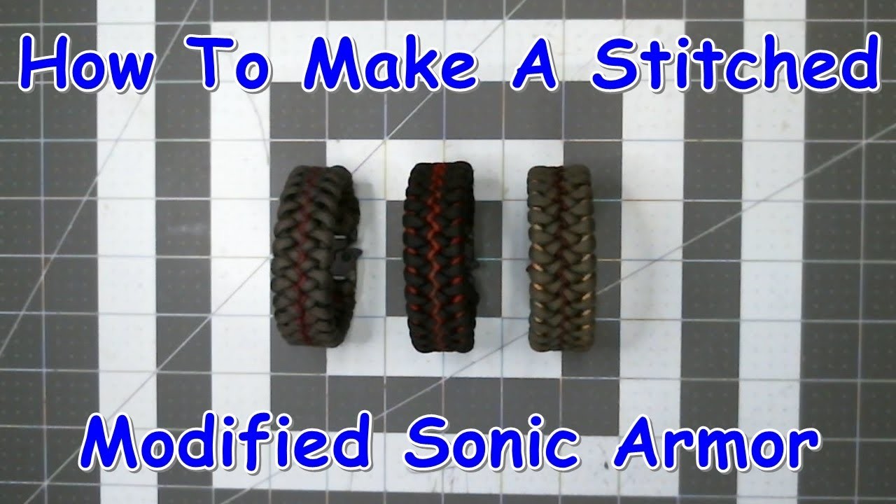 How To Make A Stitched Modified Sonic Armor Paracord Bracelet (Deep Cut)