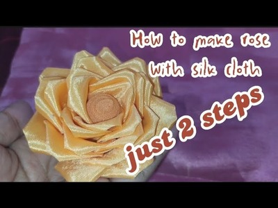 How to make flower with cloth|DIY Handmade fabric rose#viral#fabricflowers#diy#rose  #youtubevideos