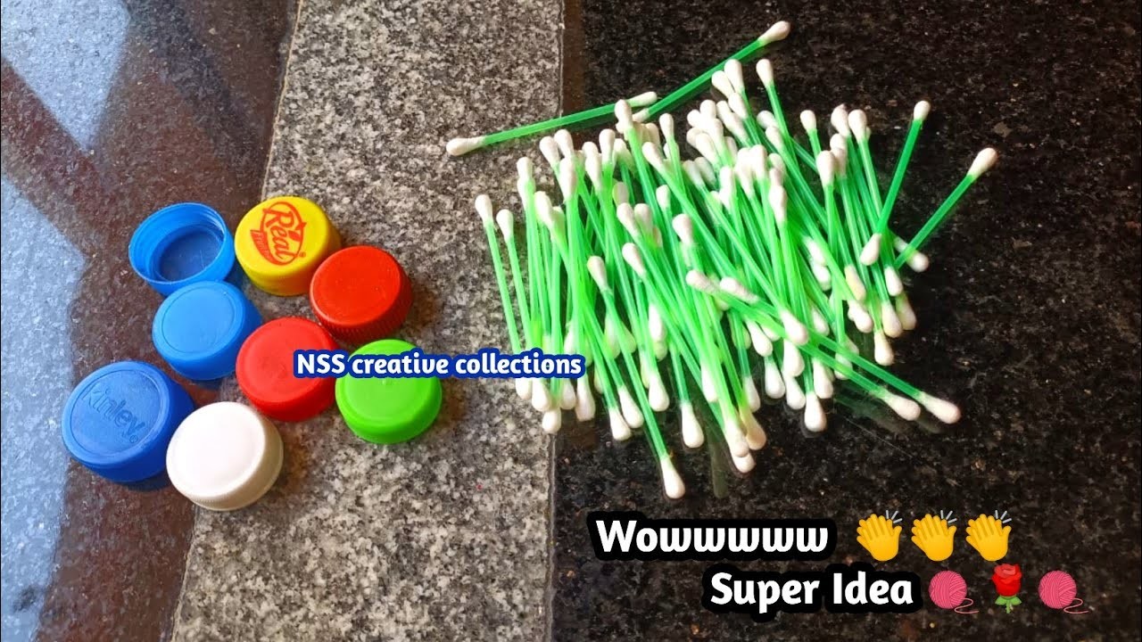 I did a INCREDIBLE job with plastic bottle caps, yarn.Woolen craft ideas.DIY recycling.craft ideas