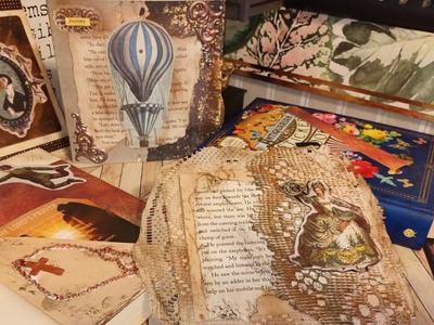 Junk Journal Mixed Media Tag and Card Getting Crafty
