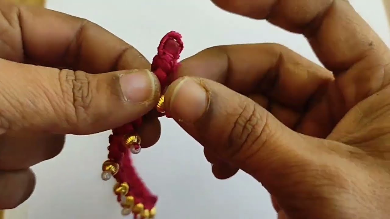Latest silk thread necklace making #diy silk thread necklace #silkthreadjewelry