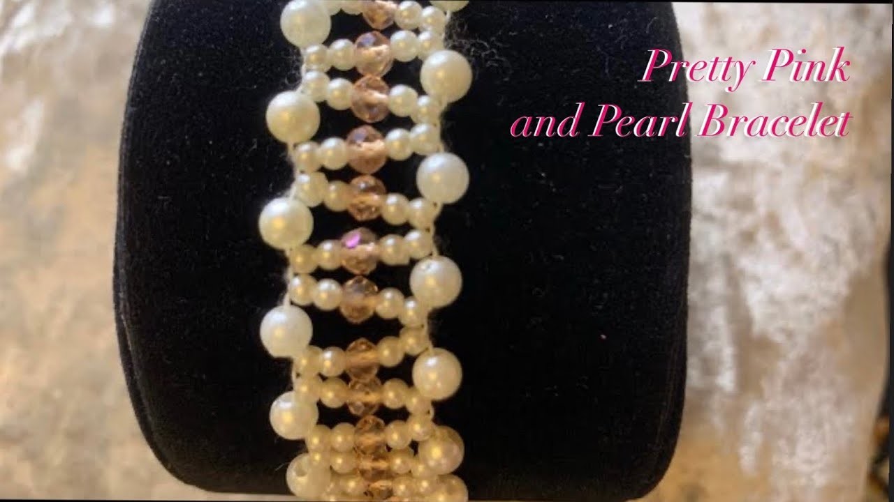 Pretty pink and Pearl delicate bracelet || step by step || make under 20 minutes