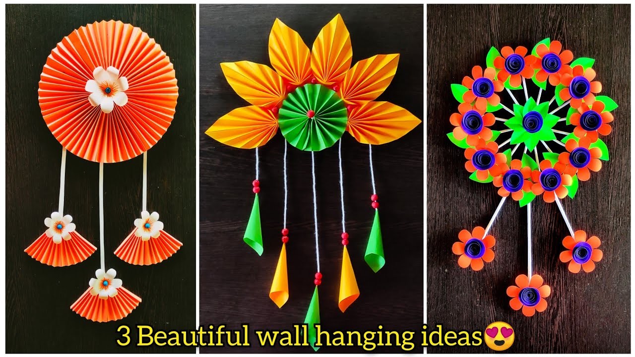 Quick and Easy Paper Wall Hanging Ideas | Paper Flower Wall Decor | Cardboard Reuse | Room Decor DIY