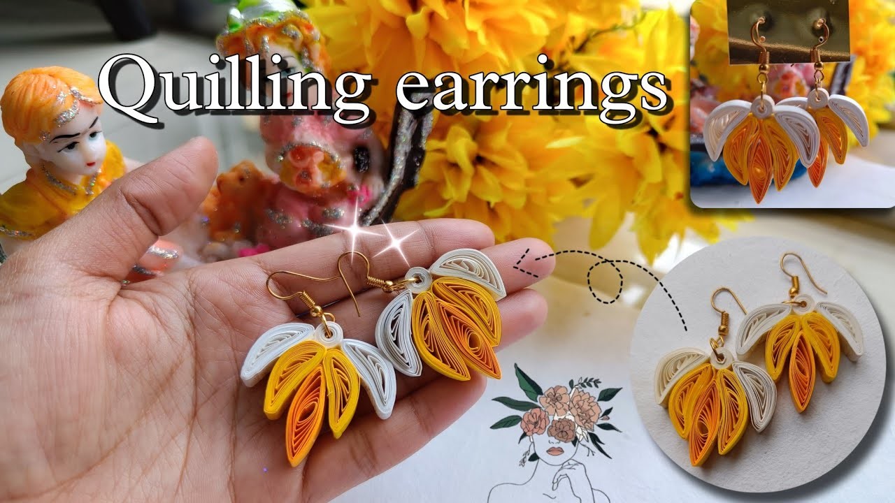 Quilling Earrings| How To Make Quilling Paper Earrings At Home| Flower Earrings #viralvideo #craft