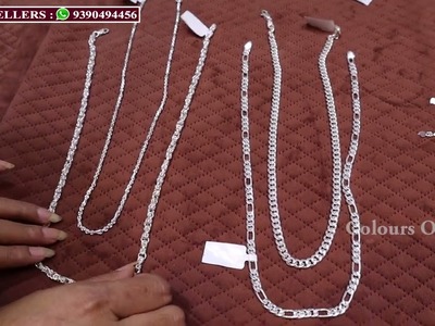 Silver Anklets, watches, chains and Bracelets Fancy designs with price