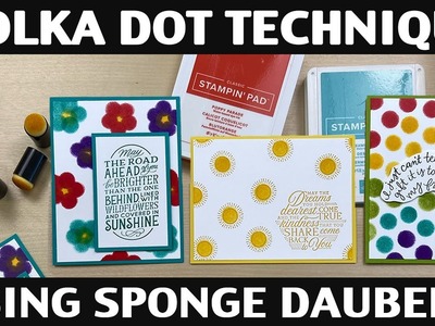 Stamping Jill - Polka Dot Technique Using Sponge Daubers