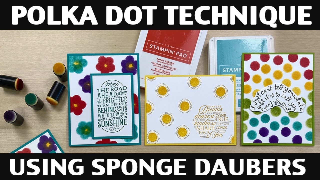 Stamping Jill - Polka Dot Technique Using Sponge Daubers