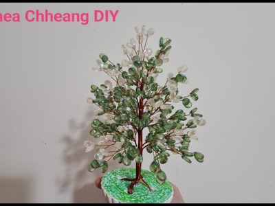 #tutorial How to make a small green tree from Rain Drop seeds #diy #diyflower