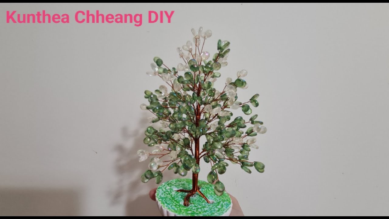 #tutorial How to make a small green tree from Rain Drop seeds #diy #diyflower